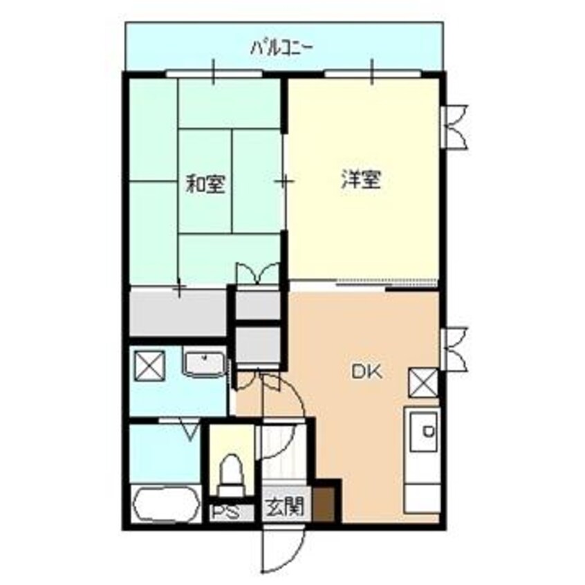 間取図 白新線・羽越本線（新潟県内）/新発田駅 徒歩6分 2階 築23年