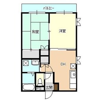 間取図 白新線・羽越本線（新潟県内）/新発田駅 徒歩6分 2階 築23年