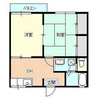 間取図 白新線・羽越本線（新潟県内）/豊栄駅 徒歩10分 2階 築36年