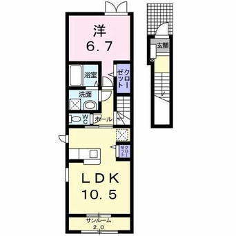 間取図 白新線・羽越本線（新潟県内）/西新発田駅 徒歩23分 1階 築6年