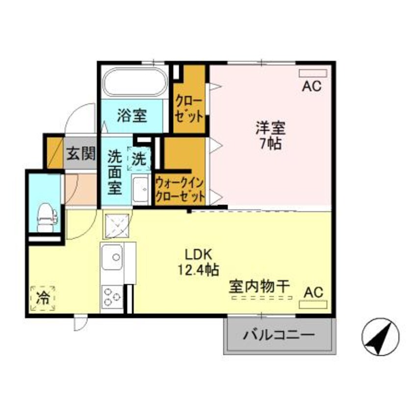 間取図 白新線・羽越本線（新潟県内）/西新発田駅 徒歩34分 1階 築6年