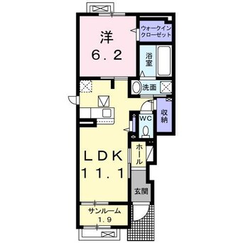 間取図 白新線・羽越本線（新潟県内）/西新発田駅 バス23分城北町3丁目下車:停歩10分 1階 築4年