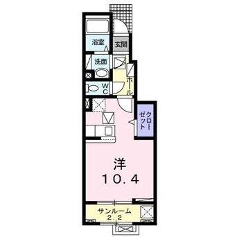 間取図 白新線・羽越本線（新潟県内）/新発田駅 バス10分新発田城址公園下車:停歩8分 1階 築4年