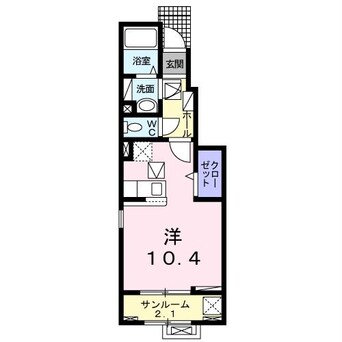 間取図 白新線・羽越本線（新潟県内）/新発田駅 バス10分新発田城址公園下車:停歩8分 1階 築4年