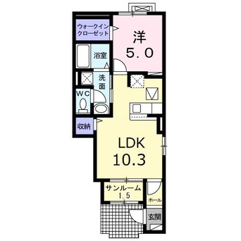 間取図 白新線・羽越本線（新潟県内）/新発田駅 徒歩13分 1-1階 1年未満