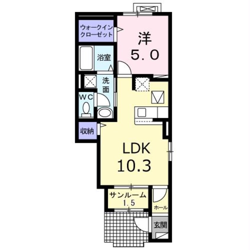 間取図 白新線・羽越本線（新潟県内）/新発田駅 徒歩13分 1-1階 1年未満