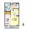 グリーンヒルズ Ⅱ 1LDKの間取り