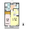 グリーンヒルズ Ⅱ 1LDKの間取り
