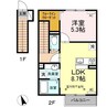Elvita 1LDKの間取り