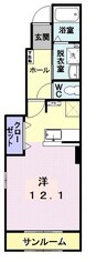 サンリット　ヴィラ 1Rの間取り