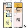リースランド天童交り江 1DK+Sの間取り