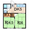 コンシェールセナミA 2Kの間取り