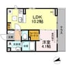 アルトプエンテ 1LDKの間取り
