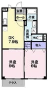 キャンディータフトＳ 2DKの間取り