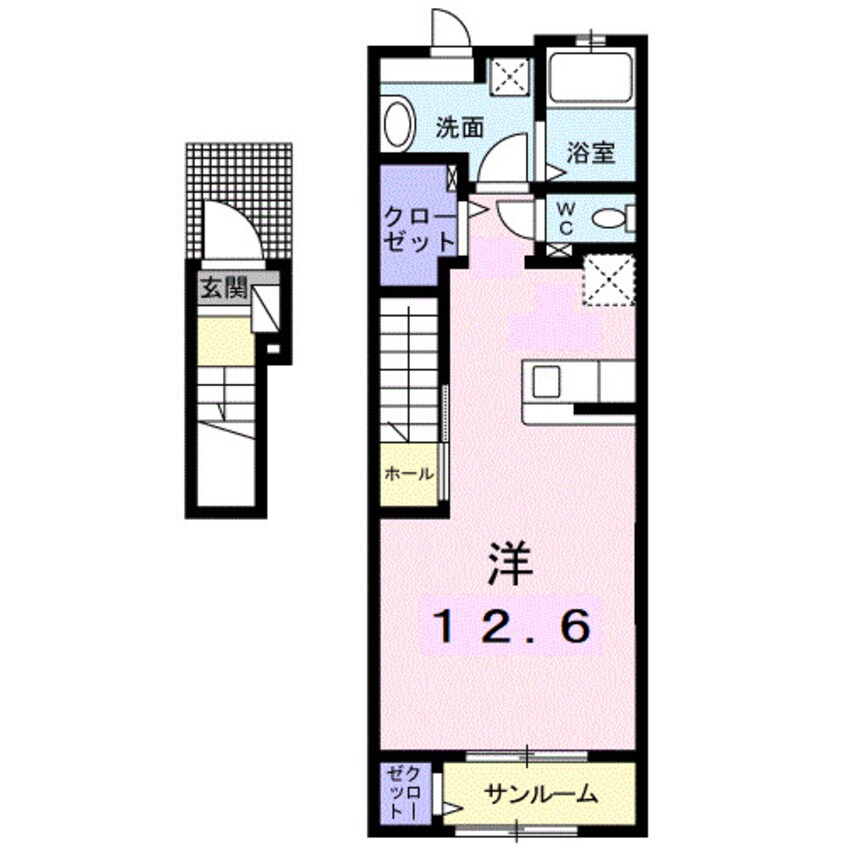 間取図 サイド　ワン