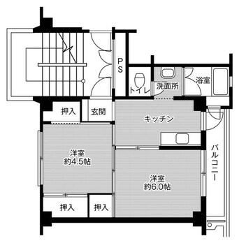 間取図 左沢線<フルーツライン左沢線>/南寒河江駅 徒歩9分 3階 築51年