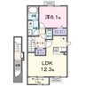 ロンバード・ストリートⅠ 1LDKの間取り