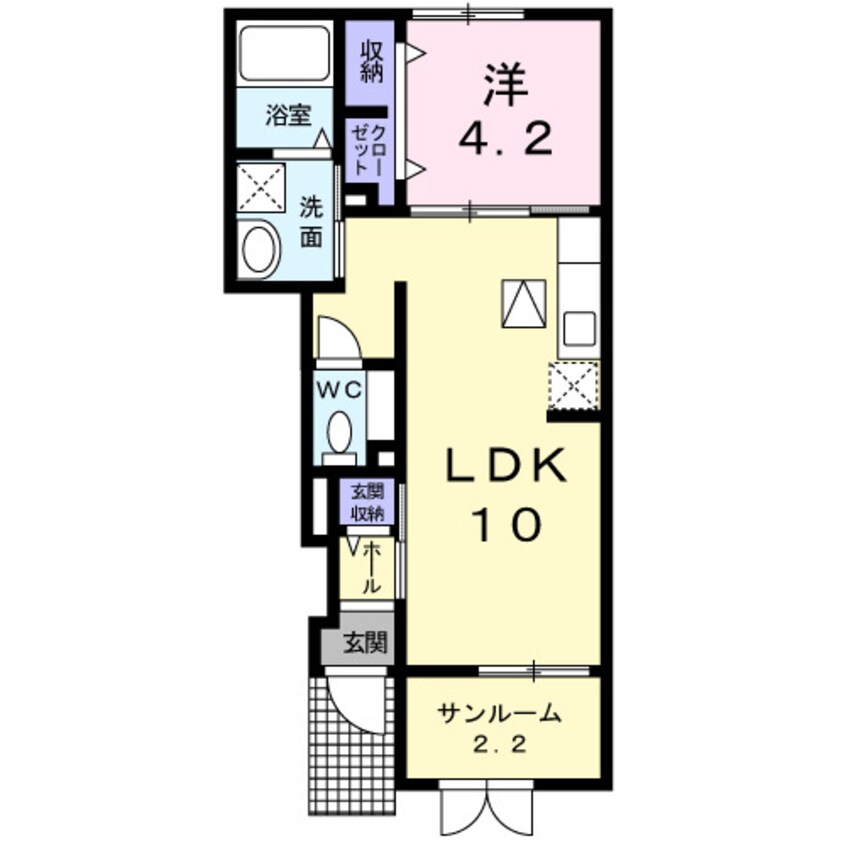 間取図 ベルグ千歳