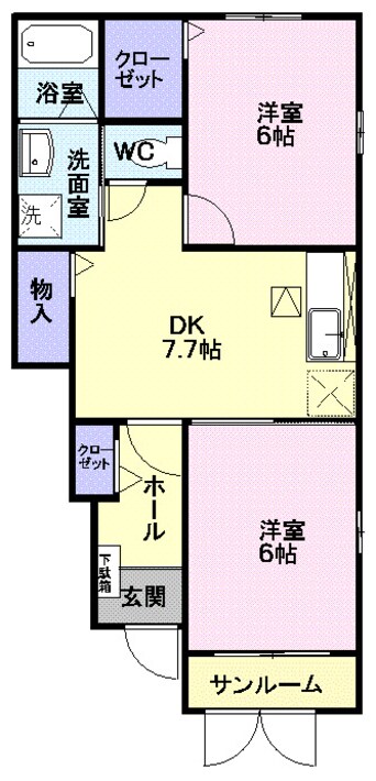 間取図 ウィスティリア　パディ弐番館