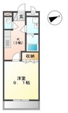 アムール中央 1Kの間取り