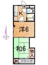 奥羽本線・山形線/山形駅 徒歩14分 3階 築37年 2Kの間取り