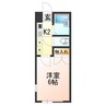 オリーブ東原 1Kの間取り