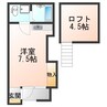 リバティ円応寺 1Rの間取り