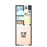 オリーブ東原 1Kの間取り