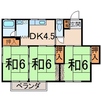 間取図 田所コーポ