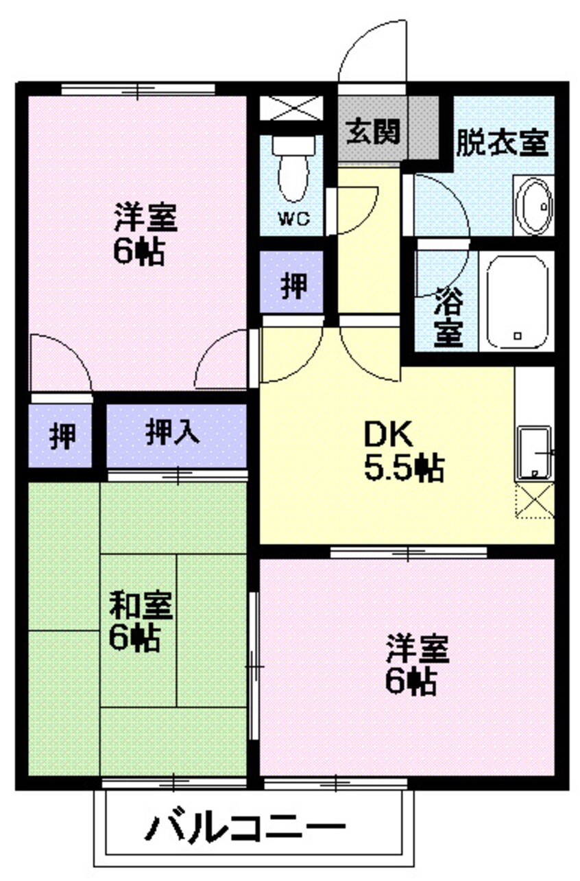 間取図 サウンドコーポ