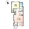 メルヴェーユ天童B 1LDKの間取り