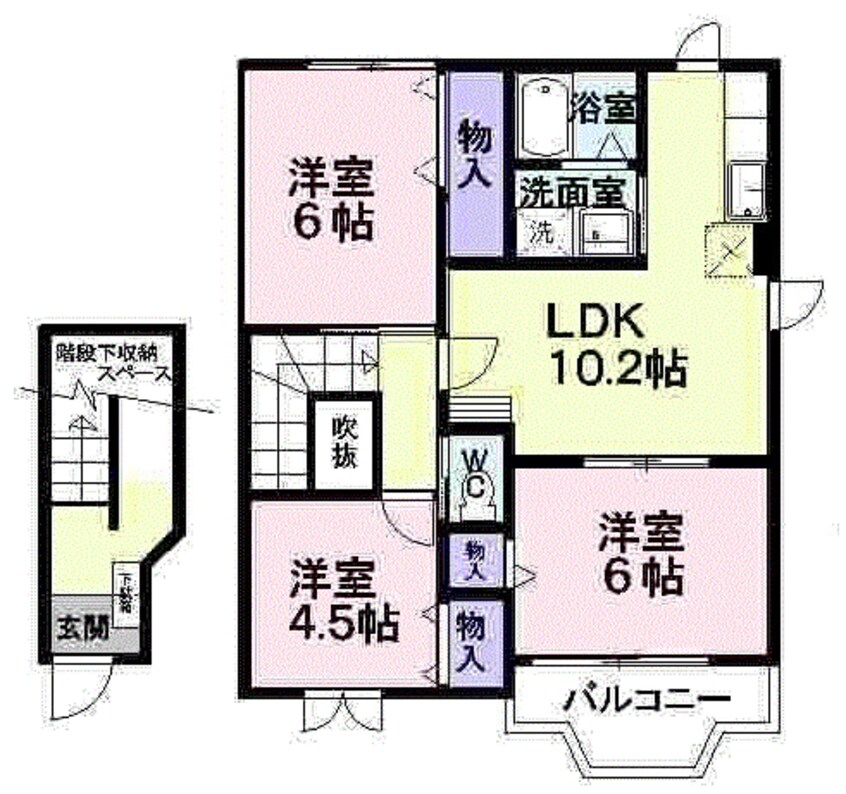 間取図 ハピネスヴィレッヂＡ