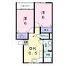 ルーセントＡ 2DKの間取り