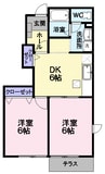 パストラル・小嶋 2DKの間取り