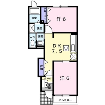 間取図 シュトラーセ羽入