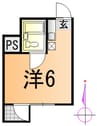 大原マンション 1Rの間取り