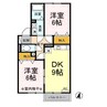 モアリエ 2DKの間取り
