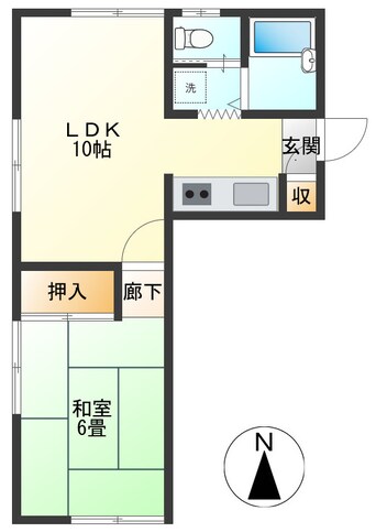 間取図 コーポタケダA
