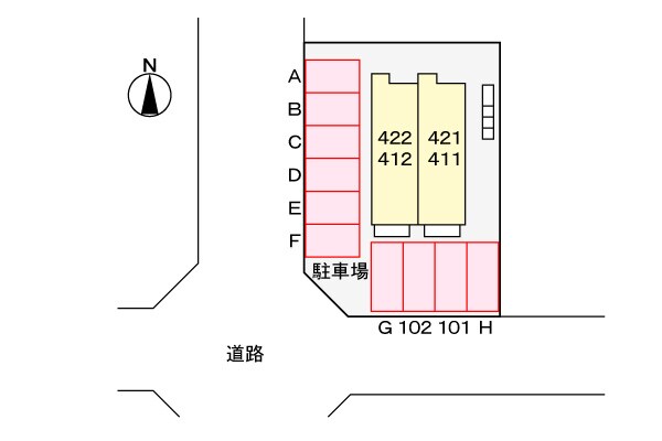 駐車場 リッチオークヒルズＤ