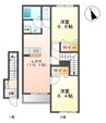 メゾン・レ・アール 2LDKの間取り