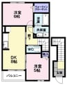 リバティーベルＣ 2DKの間取り