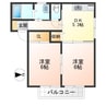 バリュージュC 2DKの間取り
