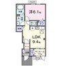 さくら　Ⅴ・Ⅱ 1LDKの間取り