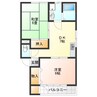 ユートピアE 2DKの間取り