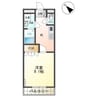 アムールハイム 1Kの間取り