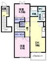 ジェントリー下条Ａ棟 2DKの間取り