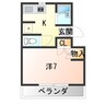半田コーポ 1Kの間取り