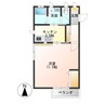 ベルパーチI 1Kの間取り