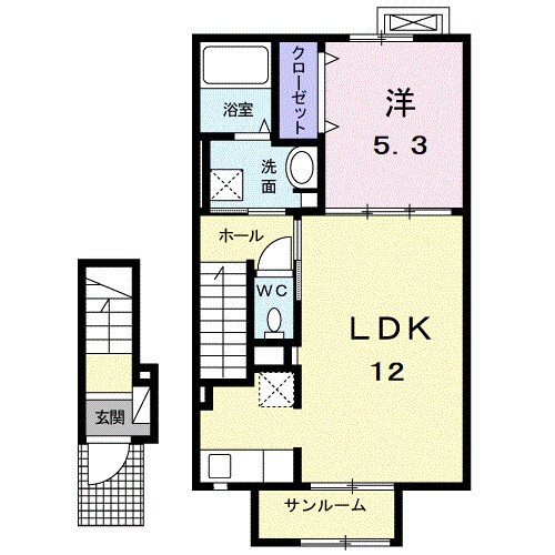 間取り図 ル　ソレイユ