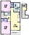 アンソレイエ 2DKの間取り
